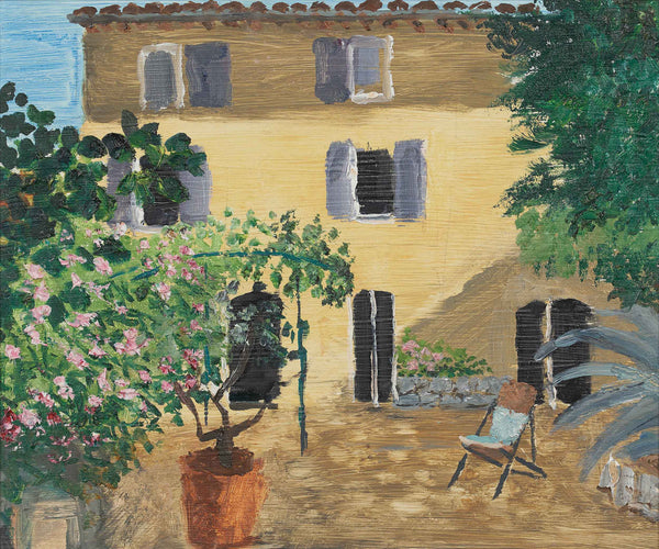 Alex Uxbridge original painting 'Shaft of Sunlight, Terrace' Panter