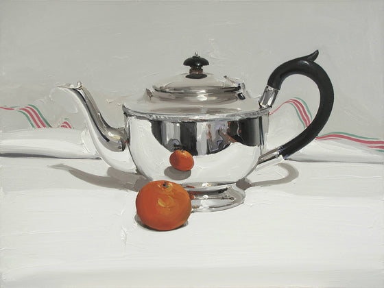 Silver Teapot and Mandarin