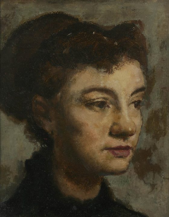 Portrait head, copy of a French Master
