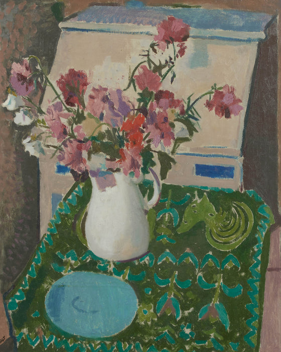 Sweet Peas in a White Jug