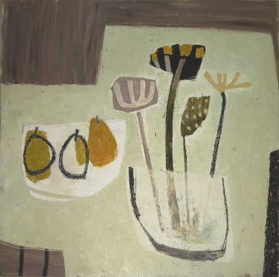 Bowl, Pears and Flora
