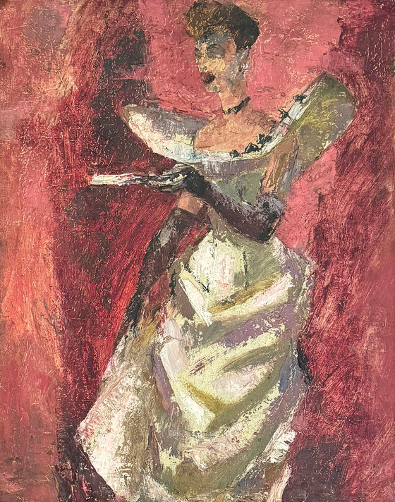 A Portrait of Joyce Grenfell on Stage in the 1947 Review 'Tuppence Coloured’