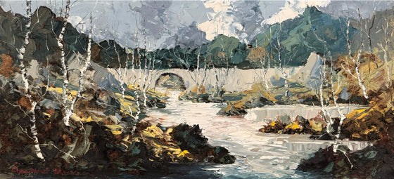 An Old Stone Bridge in the Mountains