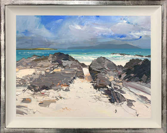 Beach Path through the Rocks to an Emerald Tide, Iona