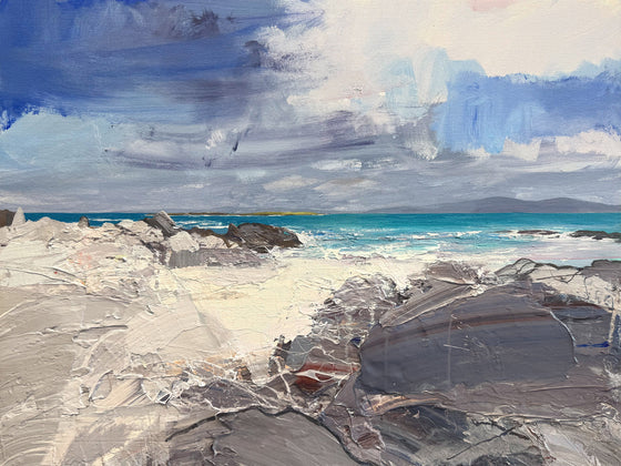 Clouds Rolling Across the Horizon and Gulls Dance in the Wind, Iona