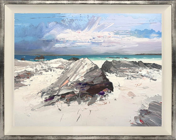 White Sands, Dark Rocks and a Shifting Sky, Traigh Ban, Iona