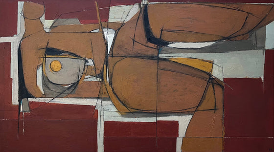 Fragmented Form in Ochre and Oxide (Composition no. 2)
