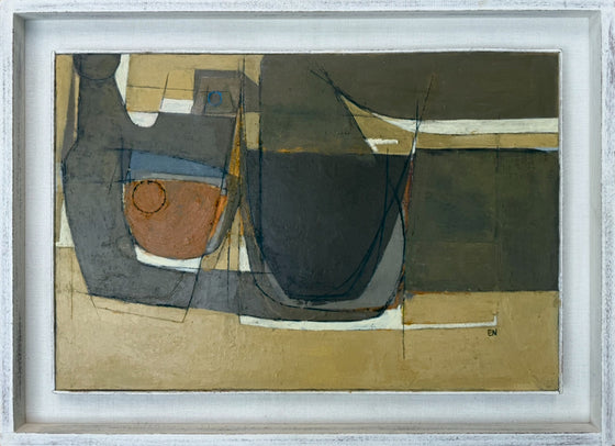 Fragmented Nude in Ochre and Brown