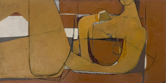 Reclining Form in Ochre and Orange