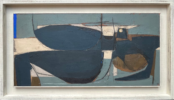 Reclining Form with Blue Stripe