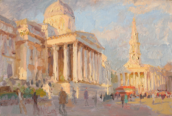 Final glow, Trafalgar Square