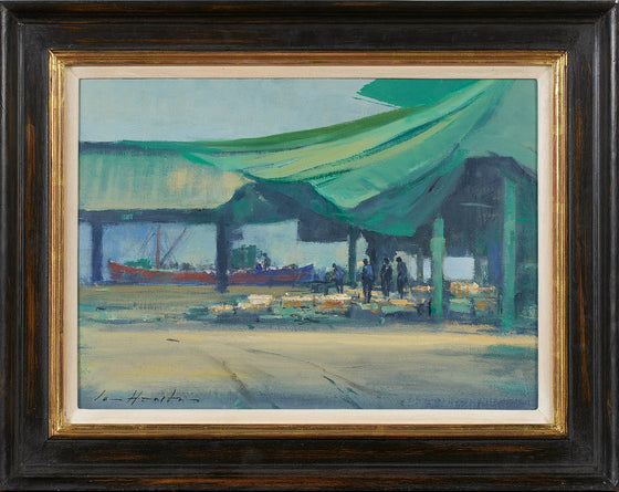 At the Fish Market a Study in Green