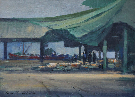 At the Fish Market a Study in Green