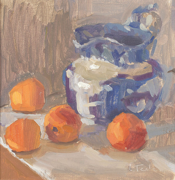 Apricots with Blue Jug