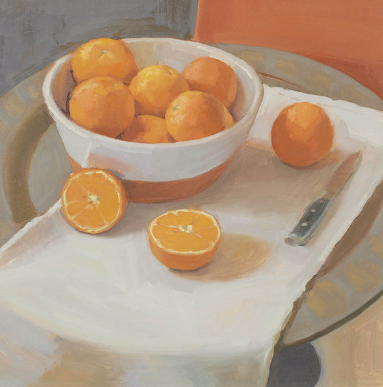 Oranges in Large Bowl