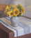 Sunflowers with Blue-Striped Cloth