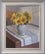 Sunflowers with Blue-Striped Cloth