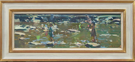Children Fishing in the River