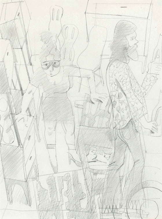 Mid-Century Shoppers - Compositional Study I
