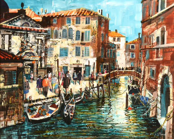 Tourists and Gondolas, Venice