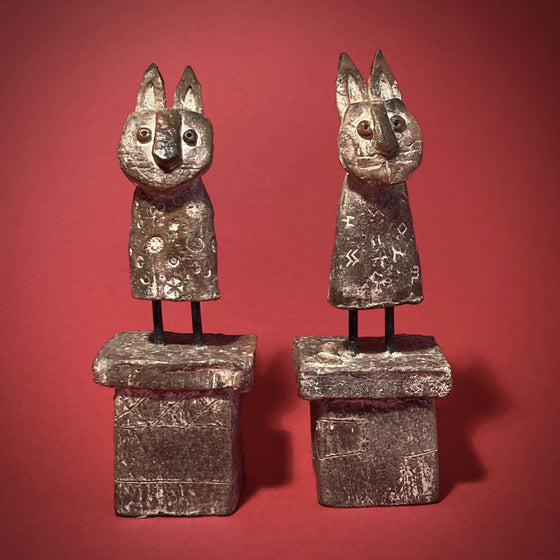 Rabbit on Rustic Plinth II