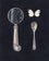 Magnifying Glass with spoon and White Butterfly