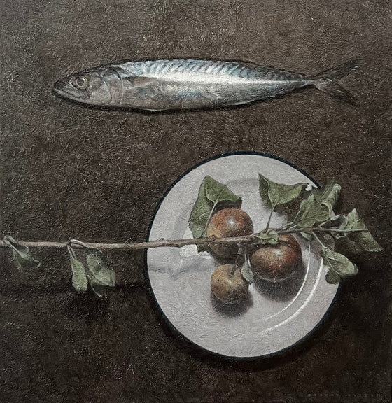 Mackerel and Three Apples