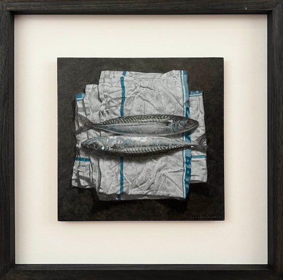 Two Mackerel on Tea Towels