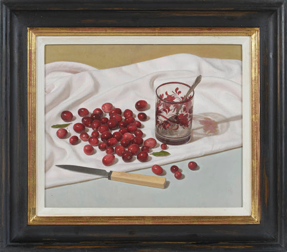 Cranberries, Knife & Glass