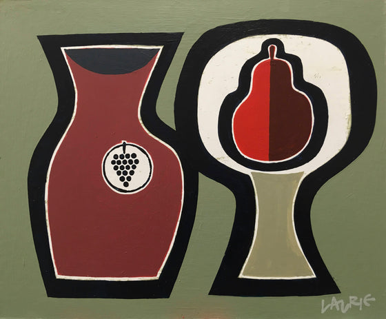 Carafe and Red Pear