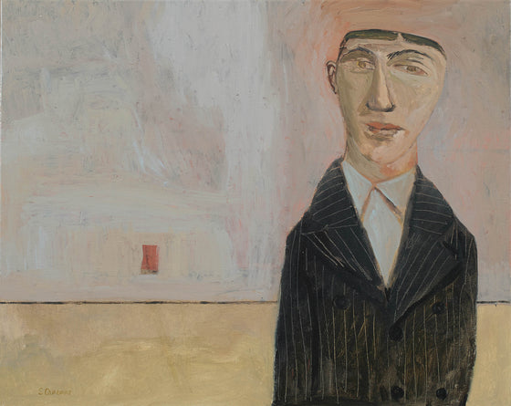 Man in a black striped suit