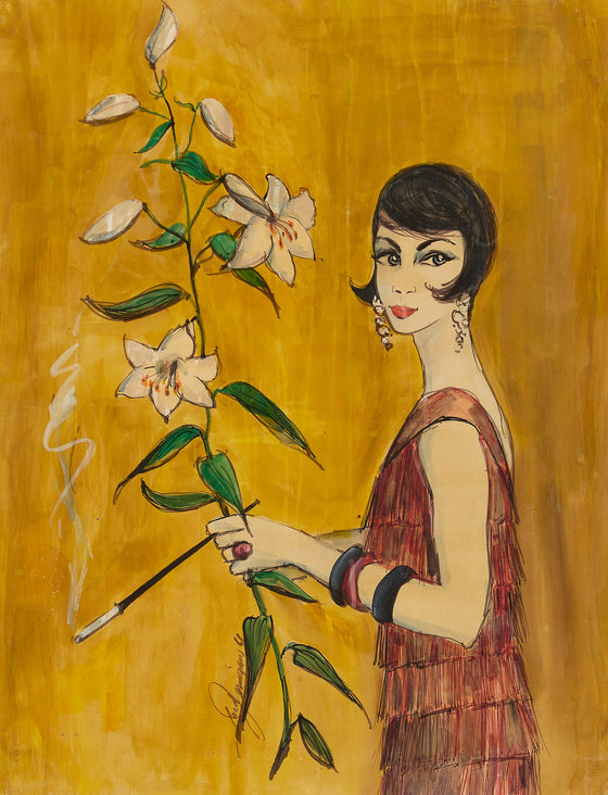 Flapper with Lilies