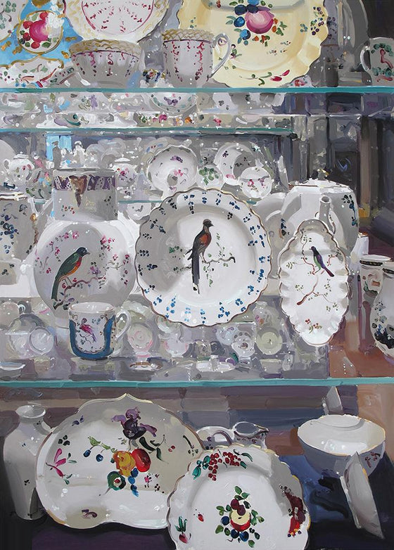 Large white Porcelain with Birds