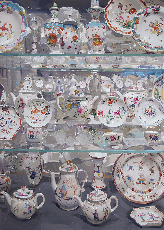 Large white Porcelain with Chinoiserie