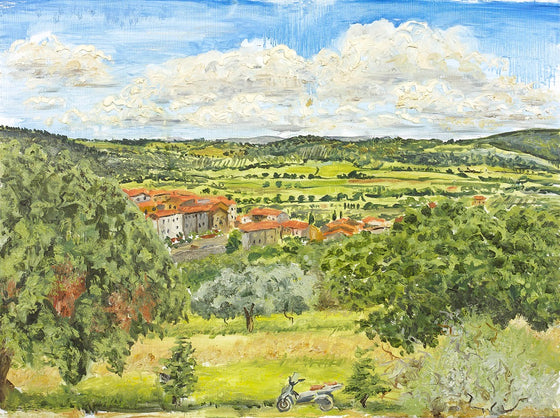Umbrian Town, Vespa