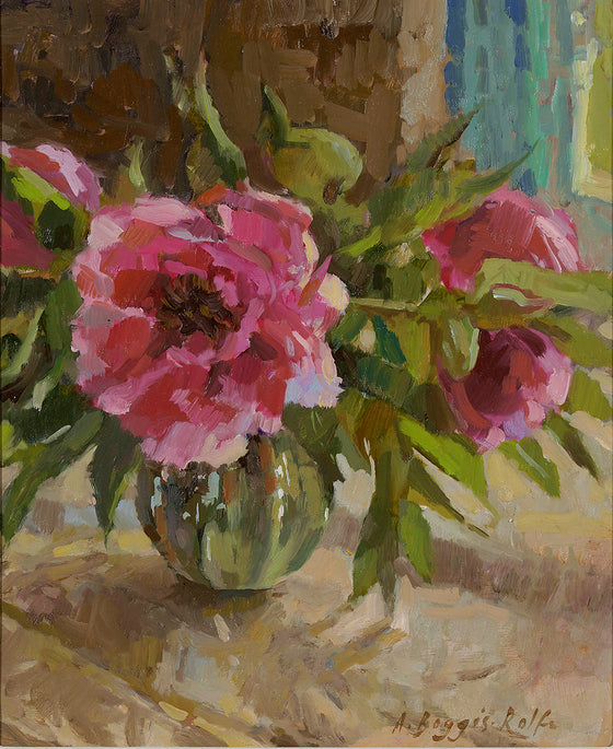 Alice Boggis-Rolfe contemporary British artist 'Peonies'