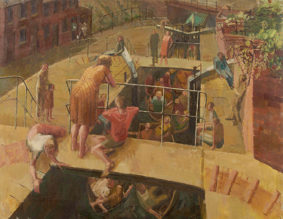 Camberwell School Oil painting 'Bank Holiday'