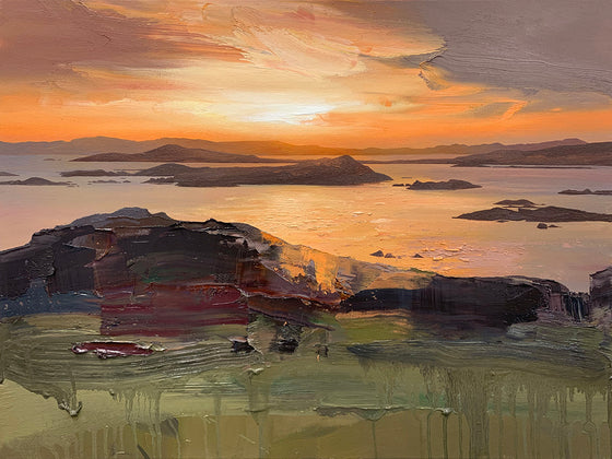 Sunset over the Sound of Iona