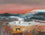 Contemporary Scottish Landscape by Scottish artist Christine Woodside 'Sundown, Fife'