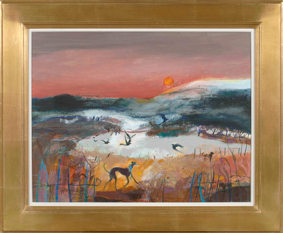 Contemporary Scottish Landscape by Scottish artist Christine Woodside 'Sundown, Fife'