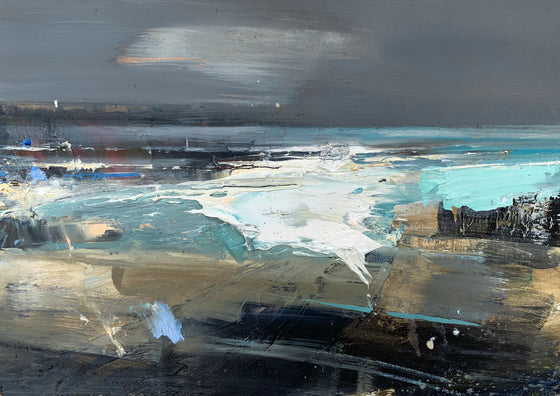 'Cloud over the Bay, Gwithian' by British contemporary artist Hannah Woodman'Cloud over the Bay, Gwithian' by British contemporary artist Hannah Woodman