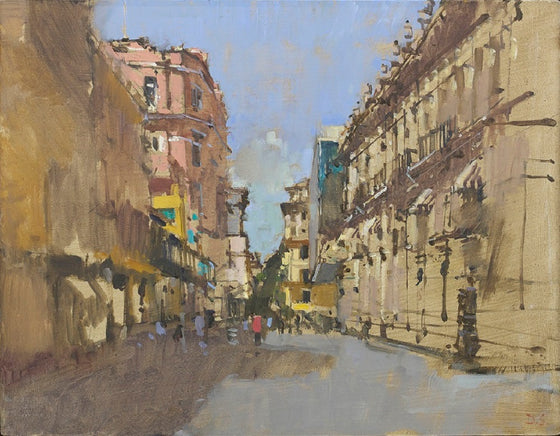 Obispo - View from Plaza de Armas, Havana (Oil Sketch)