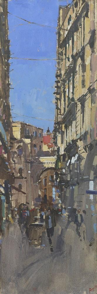 Street Scene, Chiaia Bridge, Naples