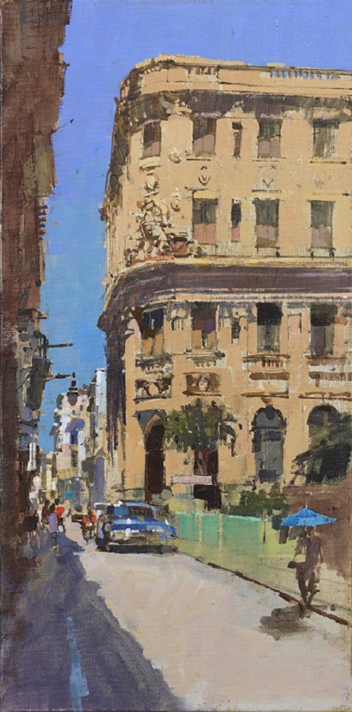 The Blue Parasol at the Bank of Nova Scotia, Old Havana