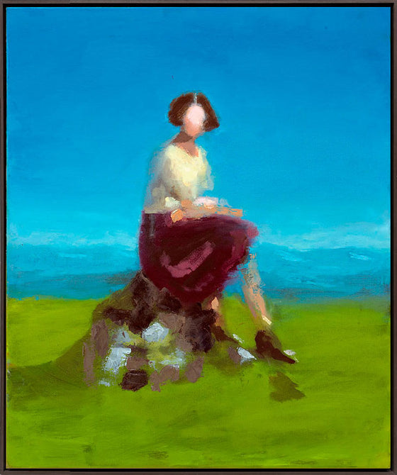 Seated Figure (Distant Hills)