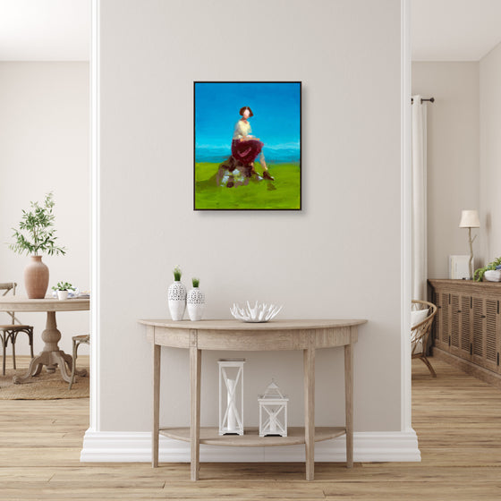 Seated Figure (Distant Hills)