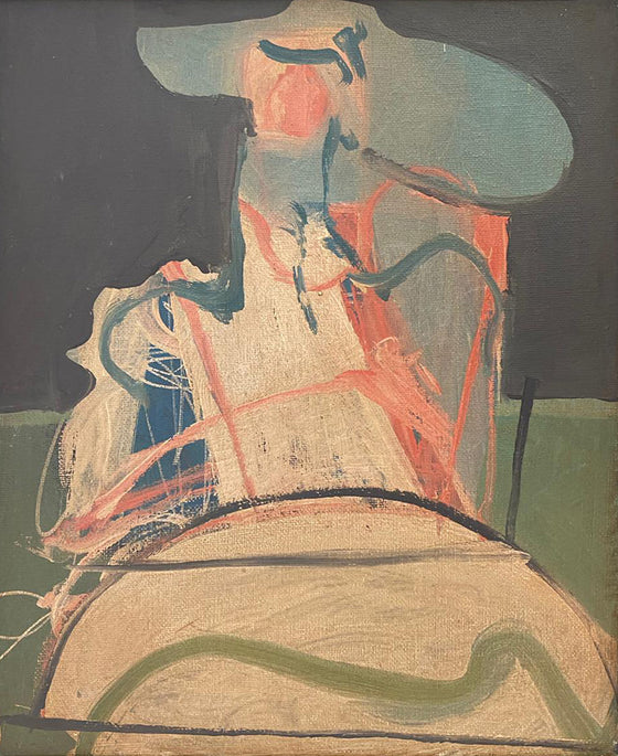 Seated Figure 2 painting by contemporary British artist Denver Sorrell