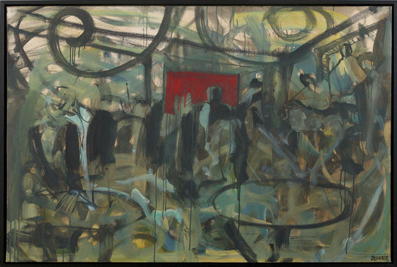 Contemporary British Artist Denver Sorrell 'La Chambre Rouge' framed