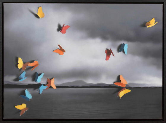 Donald Macdonald Scottish Art photorealist paintings 'Butterfly Dance'