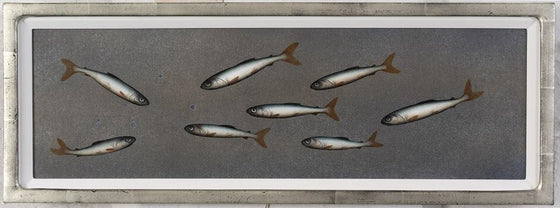 Eight Fish and Eight Blue Spots (Framed)